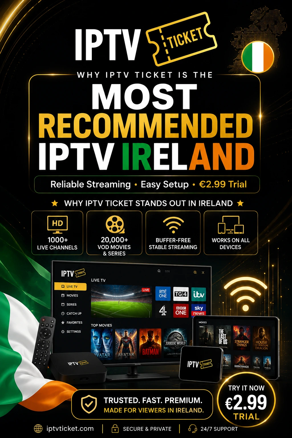Best IPTV Ireland Subscription